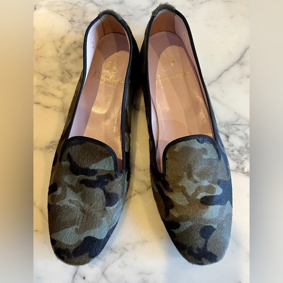 PRETTY BALLERINAS (LOAFERS) Horsehair Camo Flats Size 37 Fab Condition Worn 1x! - Picture 10 of 13